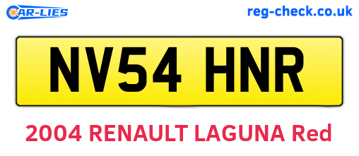 NV54HNR are the vehicle registration plates.