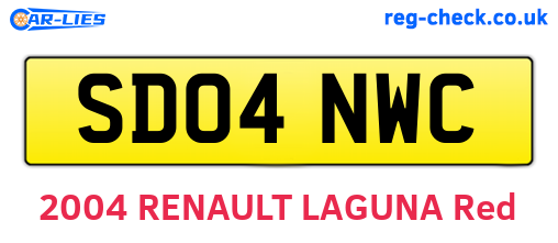 SD04NWC are the vehicle registration plates.
