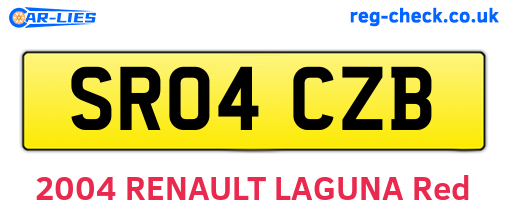 SR04CZB are the vehicle registration plates.