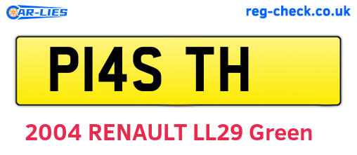 P14STH are the vehicle registration plates.