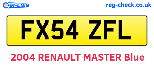 FX54ZFL are the vehicle registration plates.