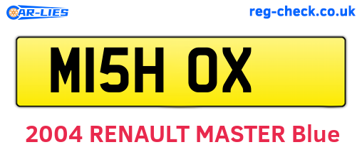 M15HOX are the vehicle registration plates.