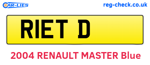 R1ETD are the vehicle registration plates.