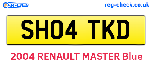 SH04TKD are the vehicle registration plates.