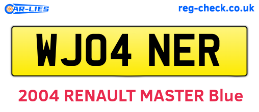 WJ04NER are the vehicle registration plates.