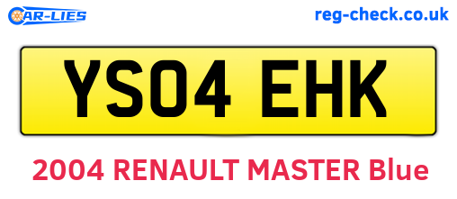 YS04EHK are the vehicle registration plates.