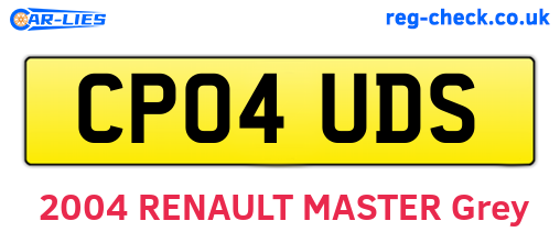 CP04UDS are the vehicle registration plates.