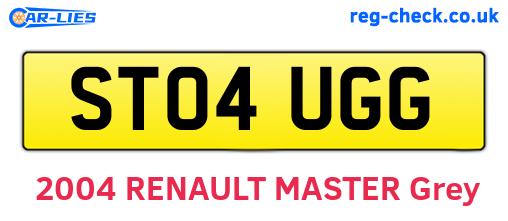 ST04UGG are the vehicle registration plates.