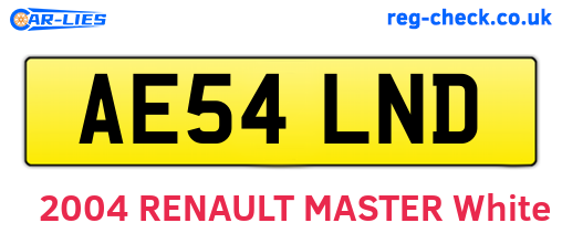 AE54LND are the vehicle registration plates.