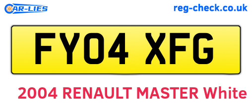 FY04XFG are the vehicle registration plates.
