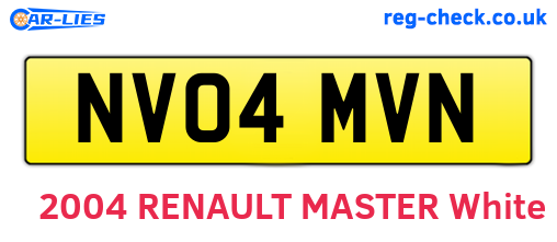 NV04MVN are the vehicle registration plates.