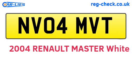 NV04MVT are the vehicle registration plates.
