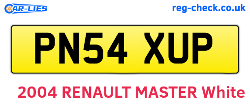 PN54XUP are the vehicle registration plates.