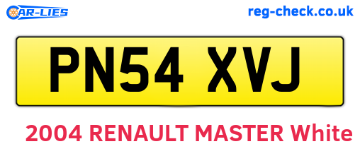 PN54XVJ are the vehicle registration plates.