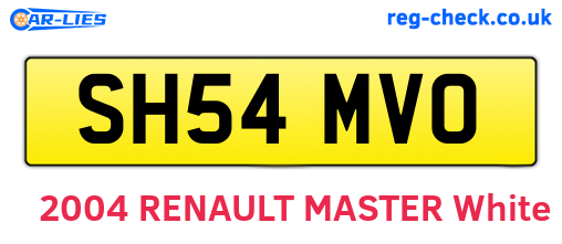 SH54MVO are the vehicle registration plates.