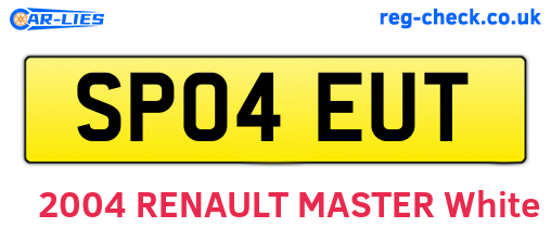 SP04EUT are the vehicle registration plates.