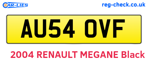 AU54OVF are the vehicle registration plates.