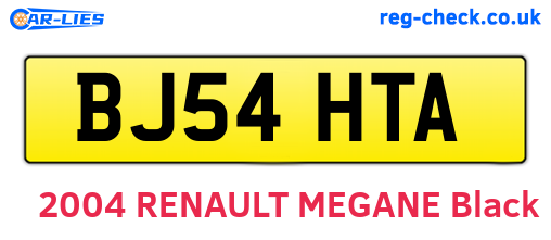 BJ54HTA are the vehicle registration plates.