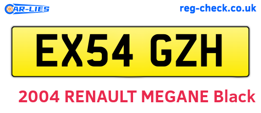 EX54GZH are the vehicle registration plates.