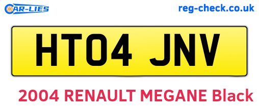 HT04JNV are the vehicle registration plates.