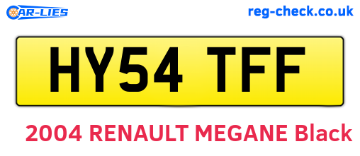 HY54TFF are the vehicle registration plates.