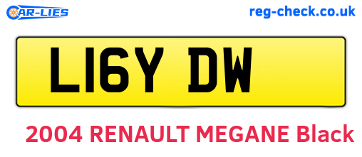 L16YDW are the vehicle registration plates.