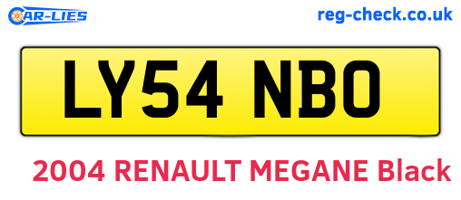 LY54NBO are the vehicle registration plates.