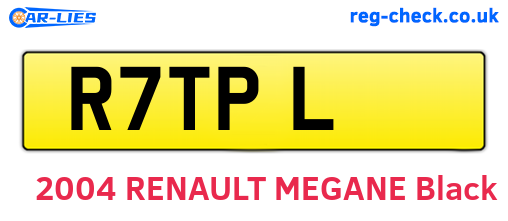 R7TPL are the vehicle registration plates.