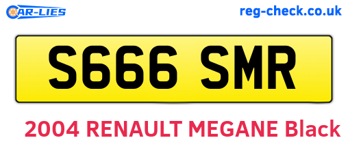 S666SMR are the vehicle registration plates.