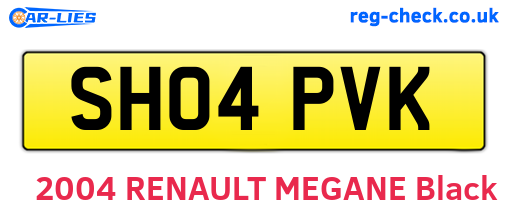 SH04PVK are the vehicle registration plates.