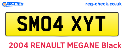 SM04XYT are the vehicle registration plates.