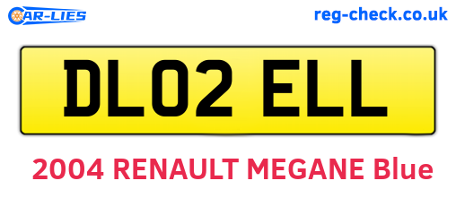 DL02ELL are the vehicle registration plates.
