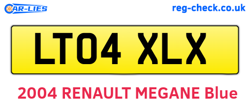 LT04XLX are the vehicle registration plates.