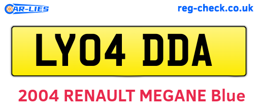 LY04DDA are the vehicle registration plates.