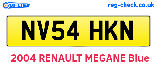 NV54HKN are the vehicle registration plates.