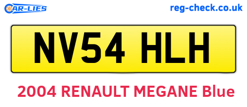 NV54HLH are the vehicle registration plates.