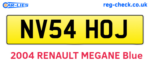 NV54HOJ are the vehicle registration plates.
