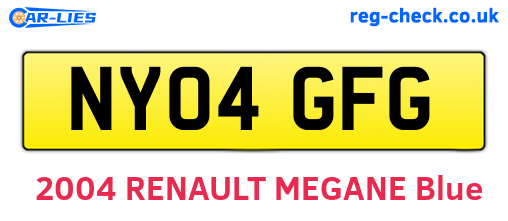 NY04GFG are the vehicle registration plates.