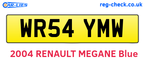 WR54YMW are the vehicle registration plates.