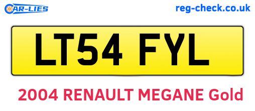 LT54FYL are the vehicle registration plates.