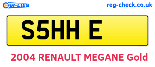 S5HHE are the vehicle registration plates.