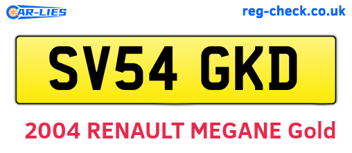 SV54GKD are the vehicle registration plates.