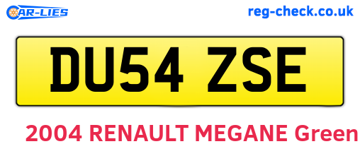 DU54ZSE are the vehicle registration plates.