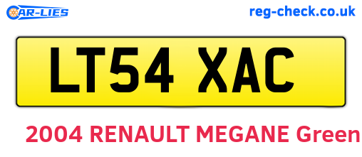 LT54XAC are the vehicle registration plates.