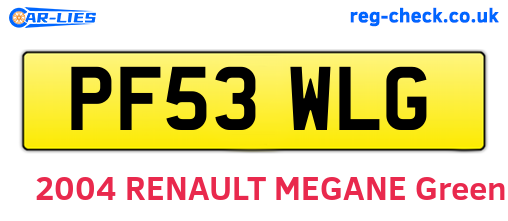 PF53WLG are the vehicle registration plates.