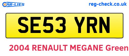 SE53YRN are the vehicle registration plates.