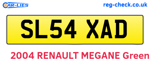 SL54XAD are the vehicle registration plates.