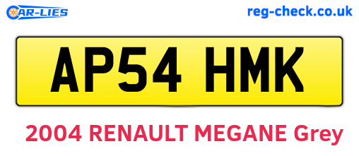 AP54HMK are the vehicle registration plates.