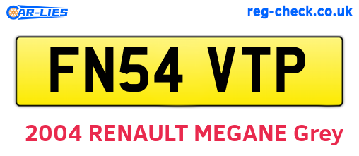 FN54VTP are the vehicle registration plates.