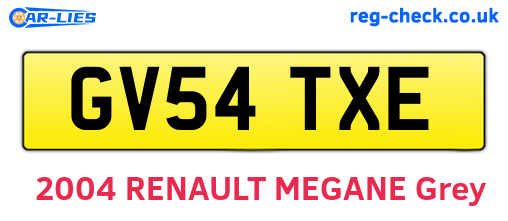 GV54TXE are the vehicle registration plates.